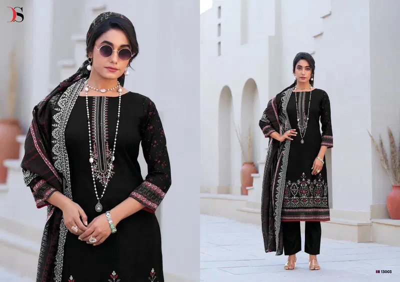 Bin Saeed 13 By Deepsy Pure Cotton Embroidery Pakistani Salwar Suit Orders In India